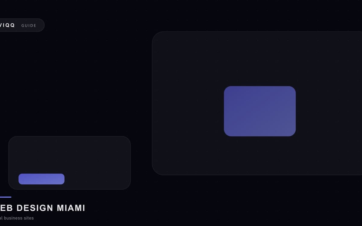 Web design concept for Miami local businesses — conversion-focused homepage layout