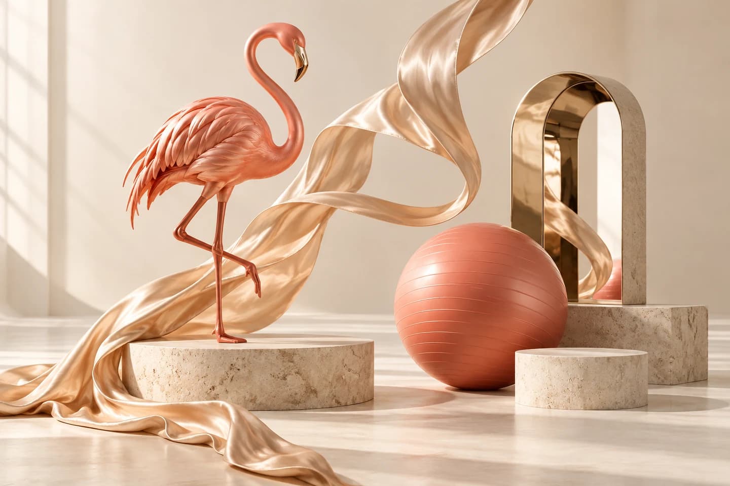 Conceptual dance and fitness still life