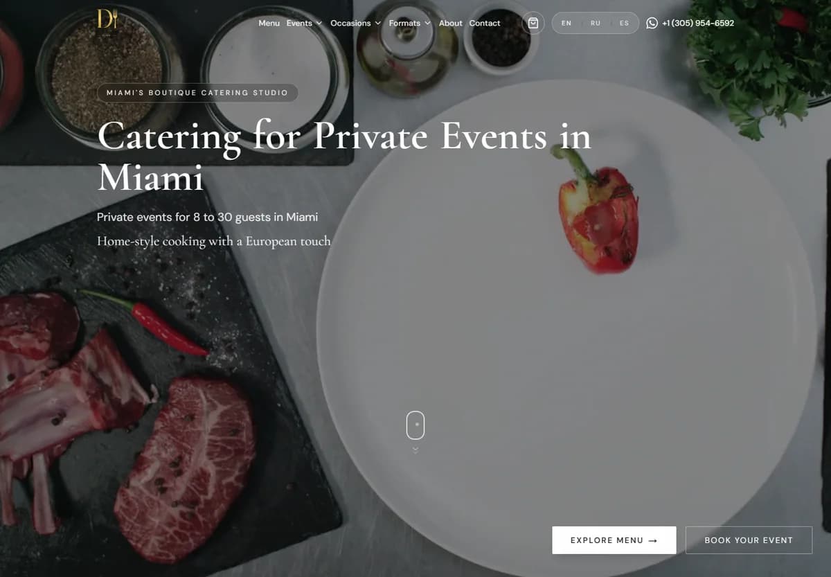 DI Catering Miami: Начать с формата события