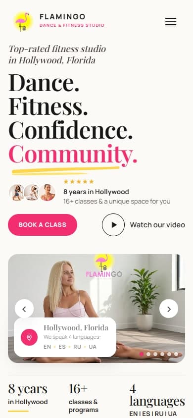 Actual mobile interface