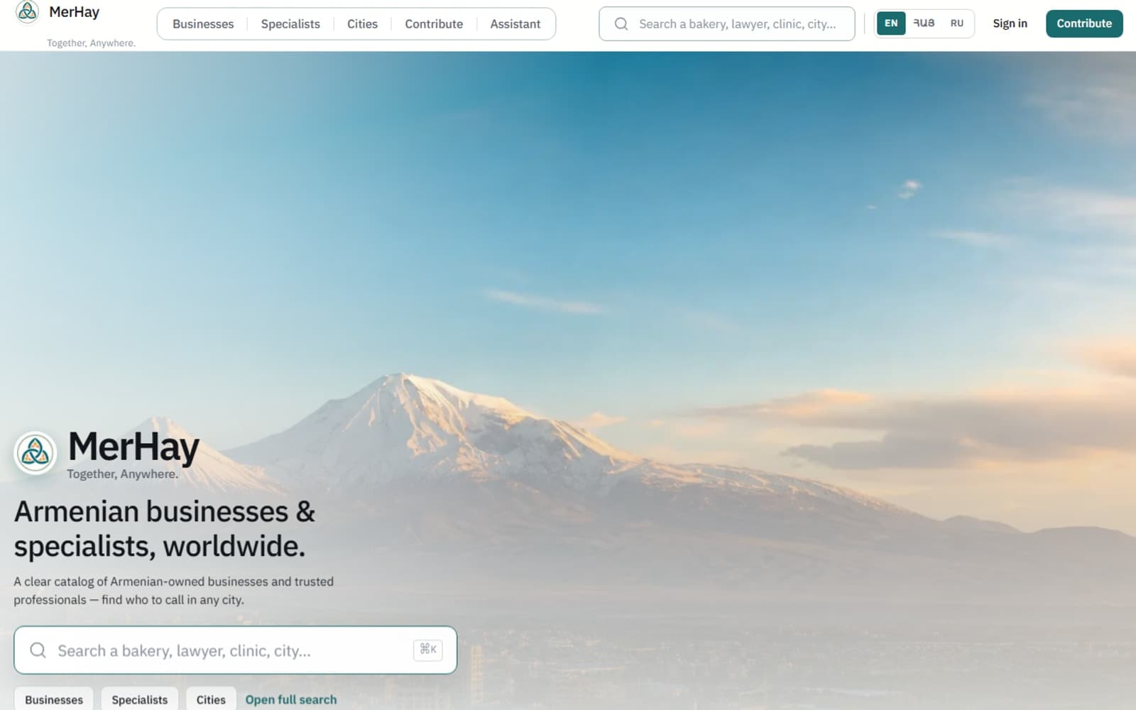 MerHay case study cover: Armenian businesses and specialists worldwide