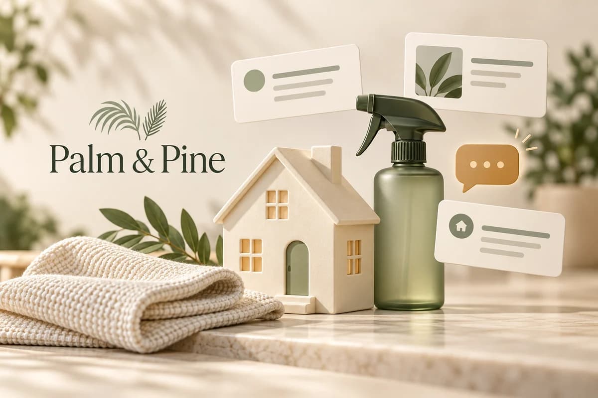 Palm & Pine home care campaign artwork