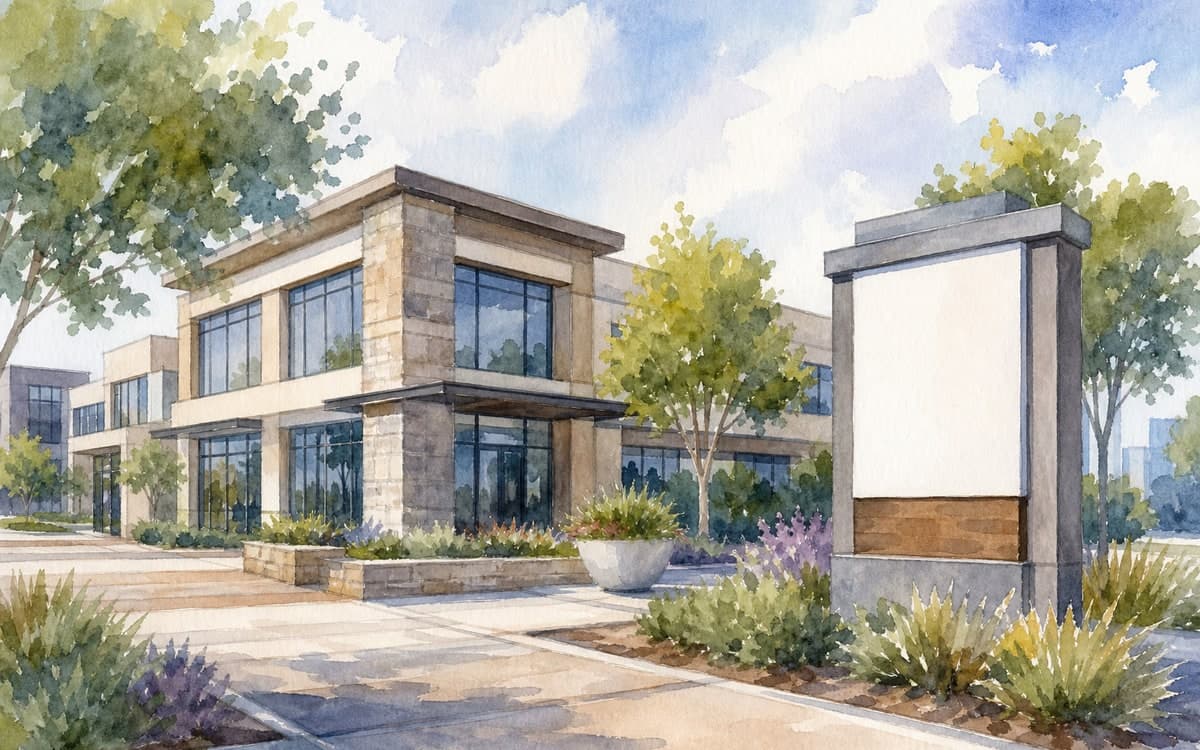 Commercial office building managed property