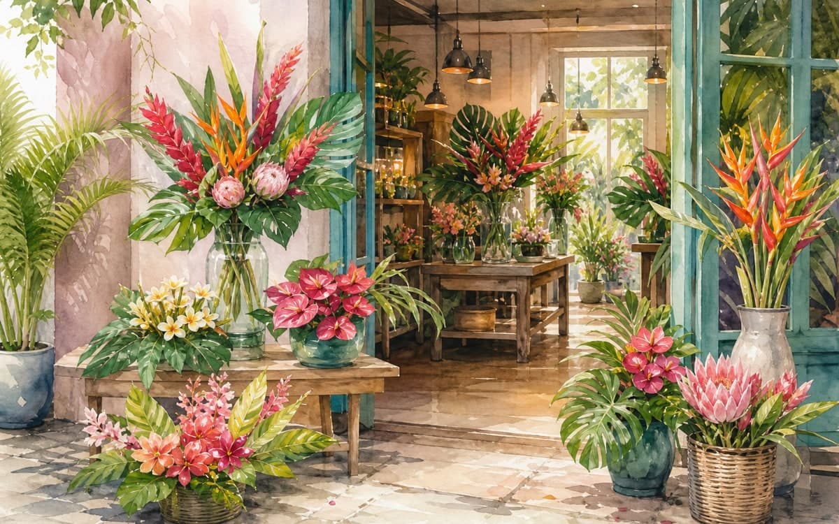 Floral arrangement for Miami wedding event