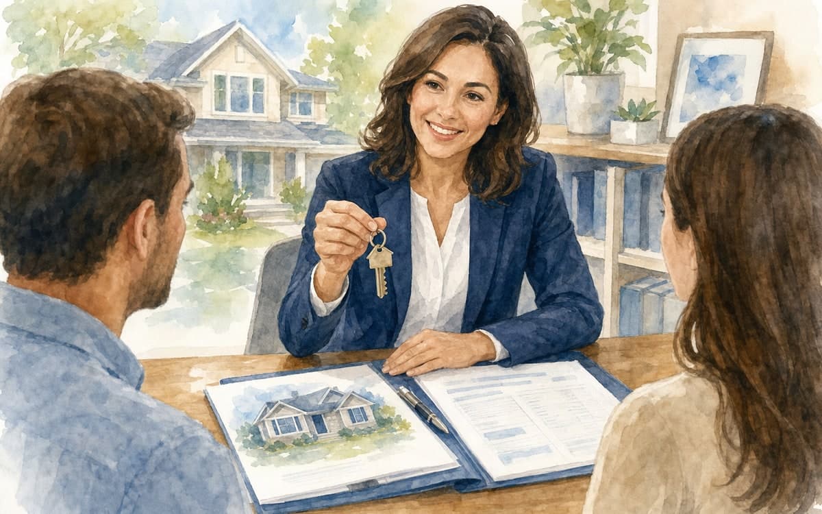 Mortgage advisor reviewing home loan options