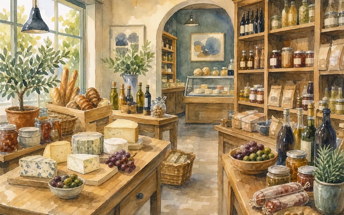 Specialty gourmet food display