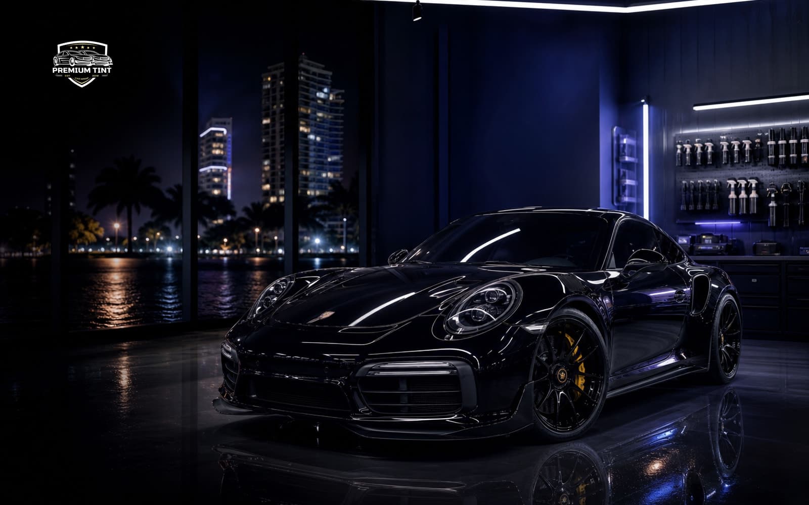 Detail Studio Miami automotive case study cover — luxury tint and PPF studio in Miami